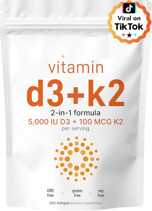 Vitamin D3 5,000 IU + K2 MK-7 100 mcg