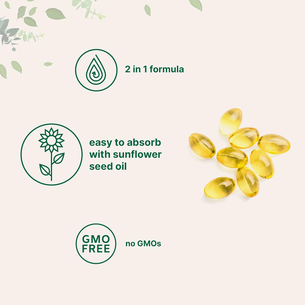 Vitamin D3 5,000 IU + K2 MK-7 100 mcg